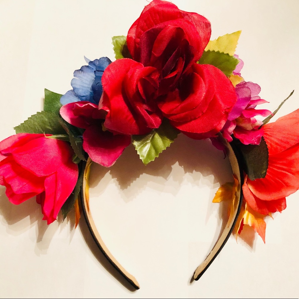 Colorful Prom Festival Party Birthday Cosplay Flower Crowns Handmade - Picture 10 of 10